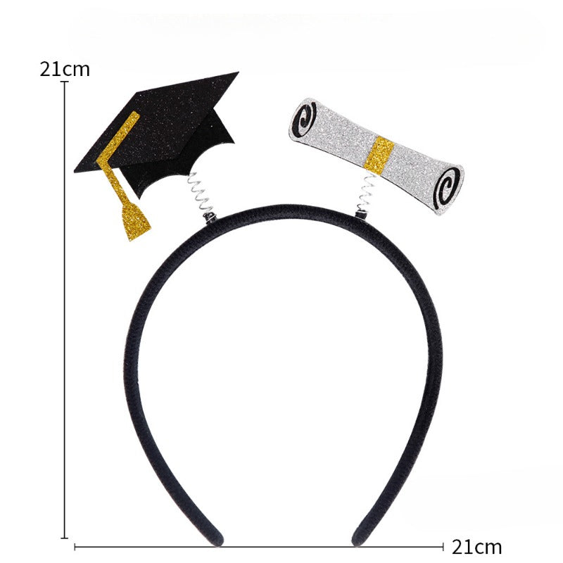 Wholesale Graduation Season Bachelor's Hat Certificate Plastic Headband
